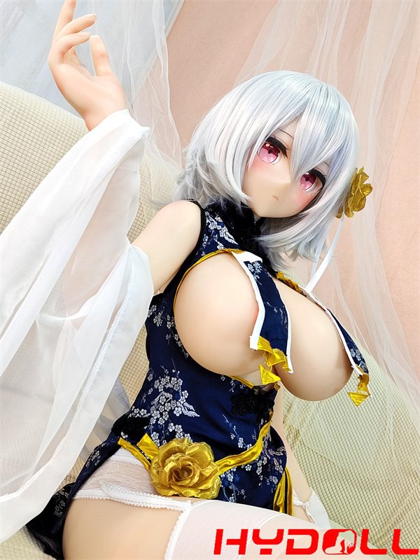 155CM Anime Sex Doll Silver White Short HairD23030 01